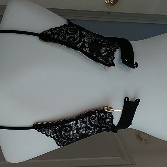 NEW B. Darlin Black 2 Piece Prom Formal Gown Razorback Evening Sz 3/4 - Picture 7 of 11